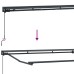 vidaXL Armazón de toldo manual con LEDs Gris claro y blanco. 4 x 3 m