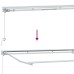 vidaXL Armazón de toldo manual con LEDs Gris claro y blanco. 4 x 3,5 m