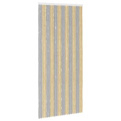 vidaXL Cortina de Insectos de Chenilla Gris y Beige 100 x 220 cm