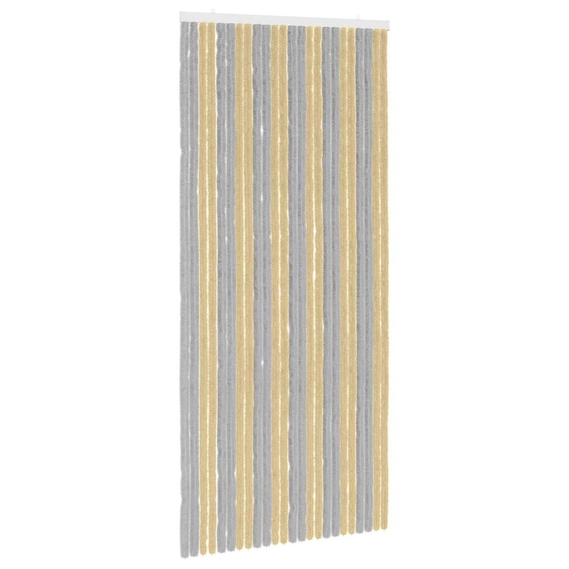 vidaXL Cortina de Insectos de Chenilla Gris y Beige 100 x 220 cm