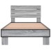vidaXL Estructura de cama con cabecero Sonoma gris 80 x 200 cm