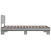 vidaXL Estructura de cama con cabecero Sonoma gris 80 x 200 cm