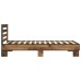 vidaXL Estructura de cama con cabecero Madera envejecida 80 x 200 cm