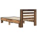 vidaXL Estructura de cama con cabecero Madera envejecida 80 x 200 cm