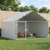 vidaXL Gallinero con Techo Plateado 200 x 200 x 150 cm