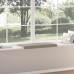 vidaXL Cojín de banco Tela de ante sintético Gris Claro