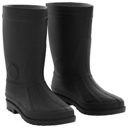 vidaXL Botas de lluvia PVC Talla 42 Negro