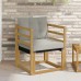 vidaXL Sofá de exterior Madera maciza de acacia y textileno Blanco