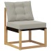 vidaXL Sofá de exterior Madera maciza de acacia y textileno Blanco