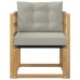 vidaXL Sofá de exterior Madera maciza de acacia y textileno Blanco