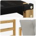 vidaXL Sofá de exterior Madera maciza de acacia y textileno Blanco
