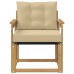 vidaXL Sofá de exterior Madera maciza de acacia y textileno Blanco