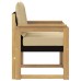 vidaXL Sofá de exterior Madera maciza de acacia y textileno Blanco