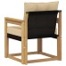vidaXL Sofá de exterior Madera maciza de acacia y textileno Blanco