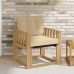 vidaXL Sofá de exterior Madera maciza de acacia y textileno Blanco