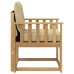 vidaXL Sofá de exterior Madera maciza de acacia y textileno Blanco