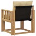 vidaXL Sofá de exterior Madera maciza de acacia y textileno Blanco
