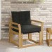 vidaXL Sofá de exterior Madera maciza de acacia y textileno Blanco