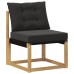 vidaXL Sofá de exterior Madera maciza de acacia y textileno Blanco