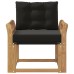vidaXL Sofá de exterior Madera maciza de acacia y textileno Blanco
