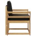 vidaXL Sofá de exterior Madera maciza de acacia y textileno Blanco
