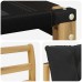 vidaXL Sofá de exterior Madera maciza de acacia y textileno Blanco