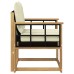 vidaXL Sofá de exterior Madera maciza de acacia y textileno Blanco
