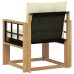 vidaXL Sofá de exterior Madera maciza de acacia y textileno Blanco
