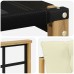 vidaXL Sofá de exterior Madera maciza de acacia y textileno Blanco