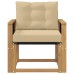 vidaXL Sofá de exterior Madera maciza de acacia y textileno Blanco