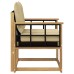vidaXL Sofá de exterior Madera maciza de acacia y textileno Blanco
