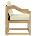 vidaXL Sofá de exterior Madera de Acacia Sólida Blanco y crema