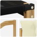 vidaXL Sofá de exterior Madera de Acacia Sólida Blanco y crema